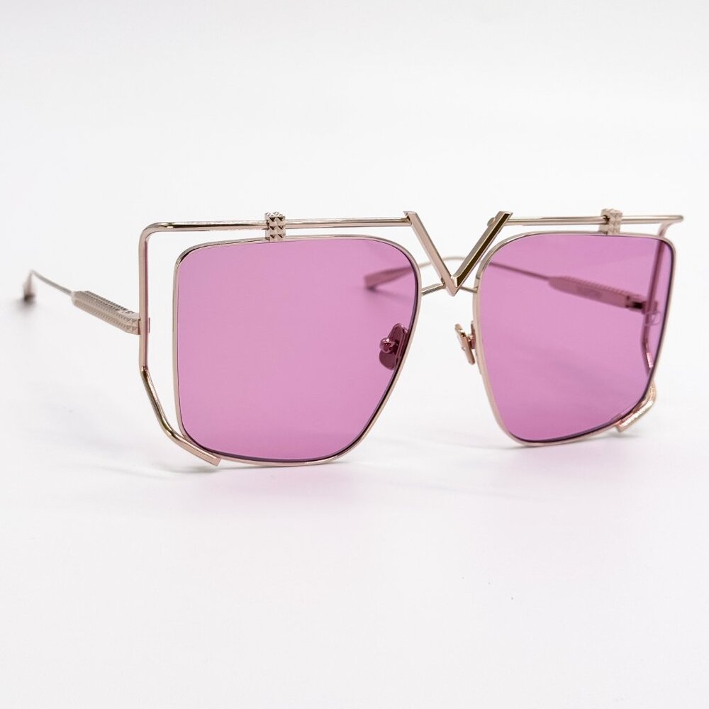 NEW VALENTINO V-LIGHT VLS-116C WOMEN PINK TITANIUM SUNGLASSES VALENTINO - Picture 5 of 11